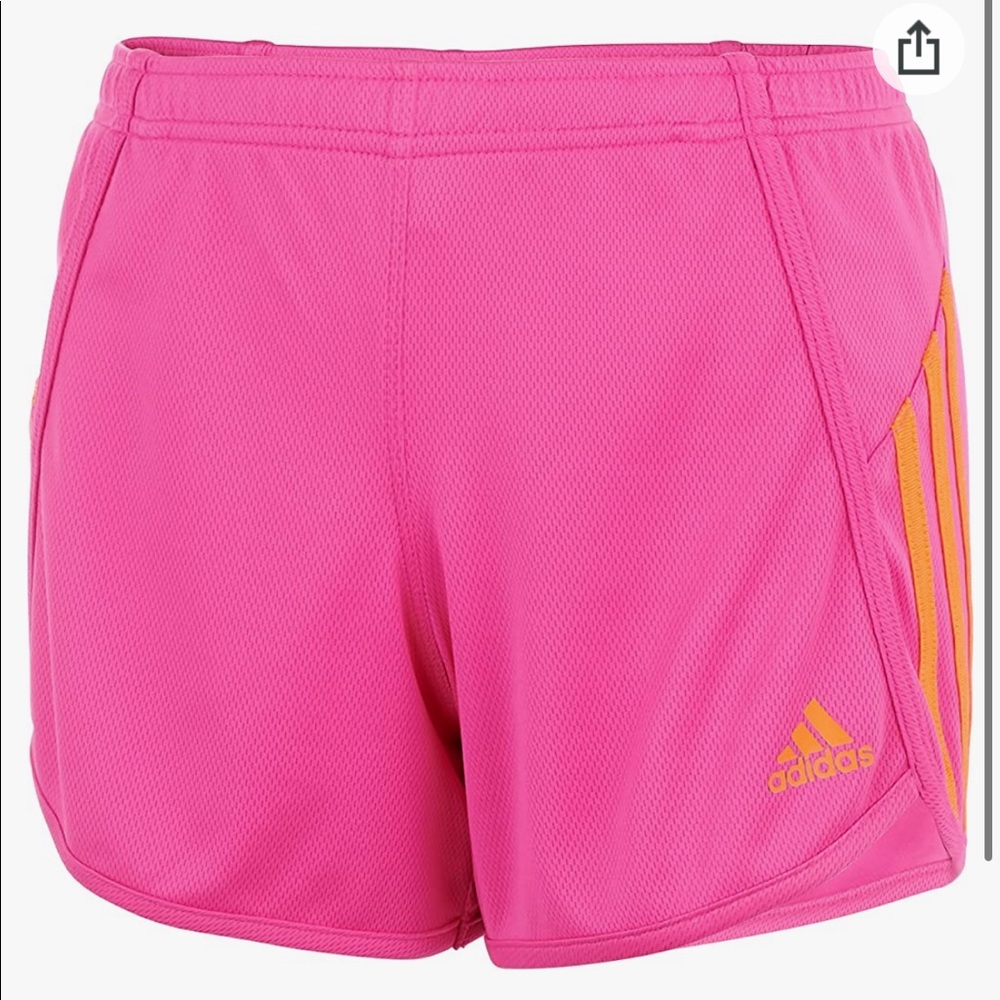 Girls Adidas Pink Athletic Shorts